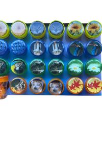 Kontaktlinsenbehälter mit Motiv